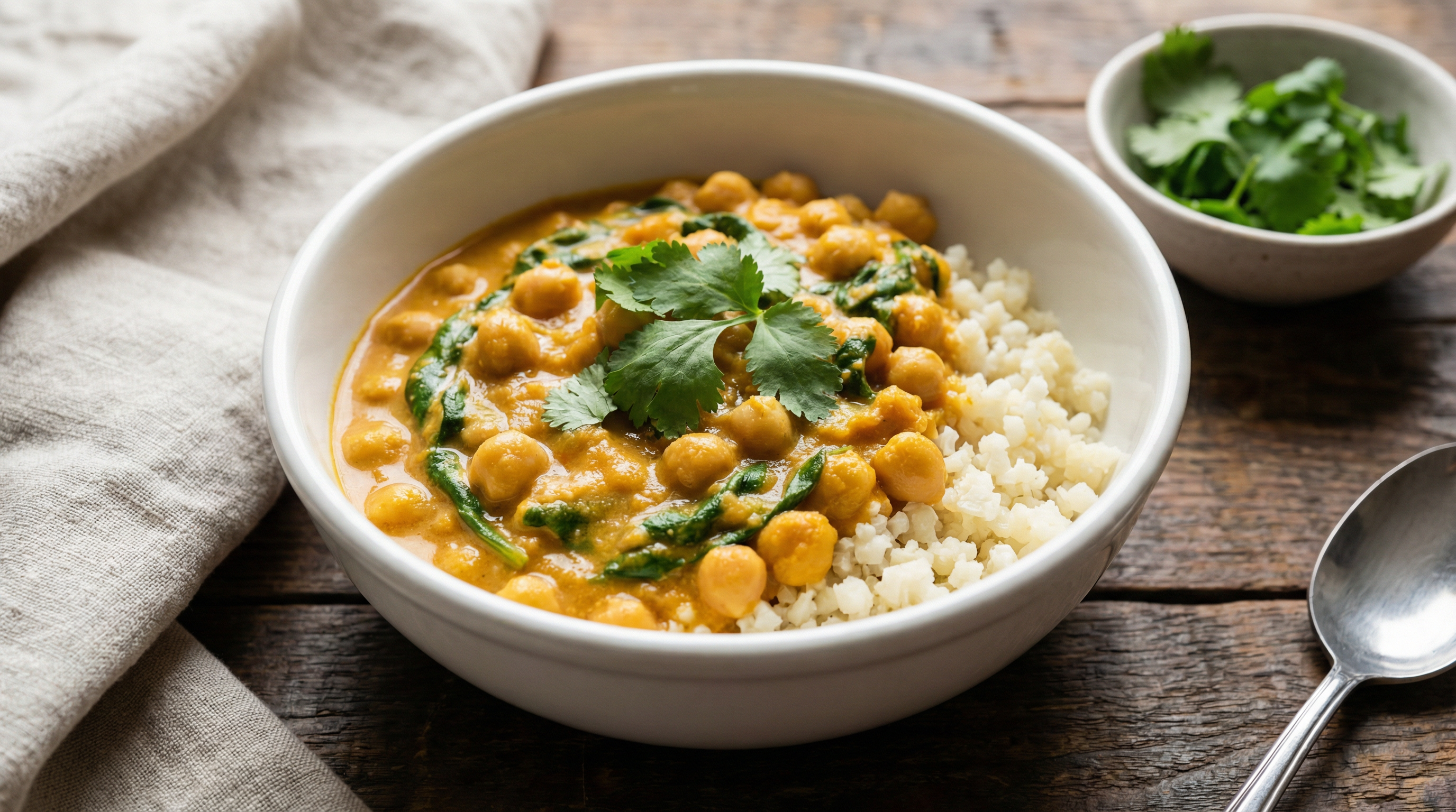 Chickpea and Spinach Curry