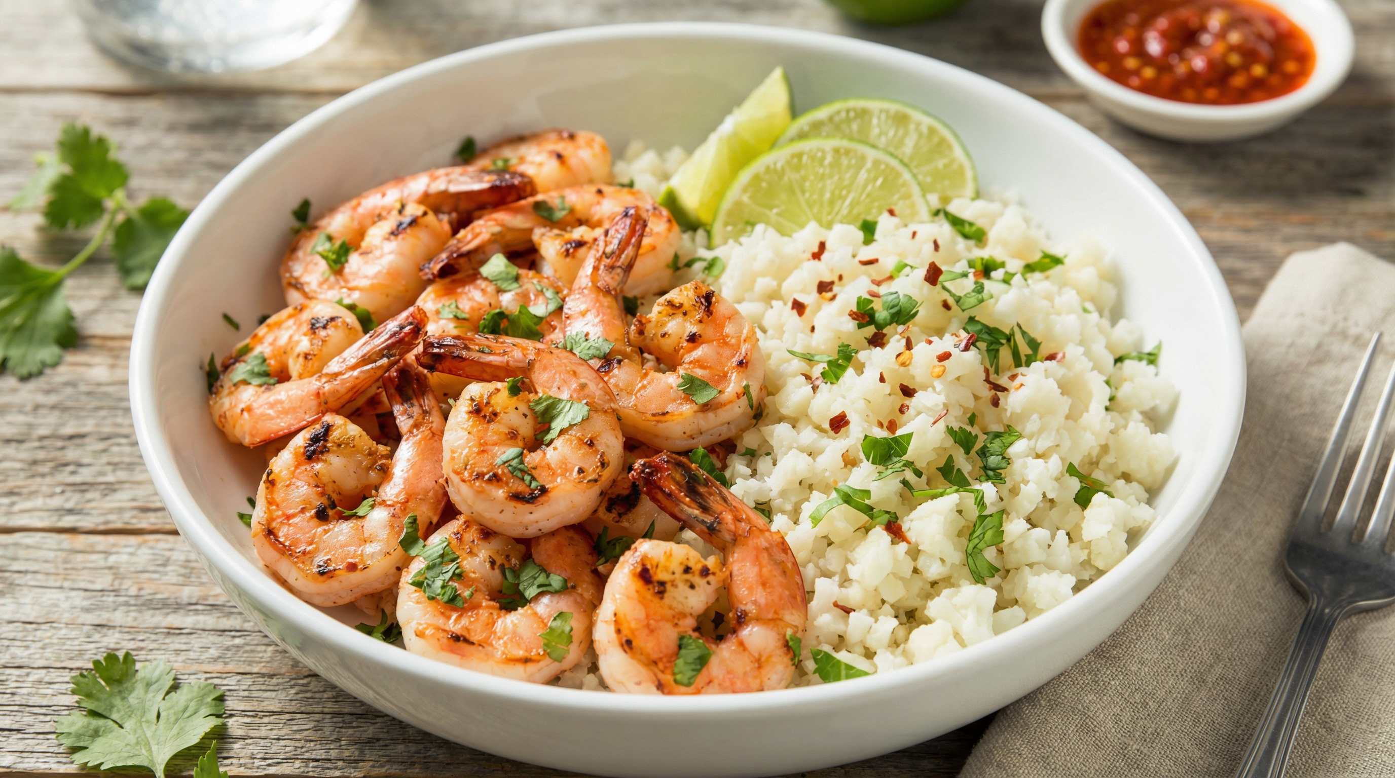 Spicy Shrimp and Cauliflower Rice